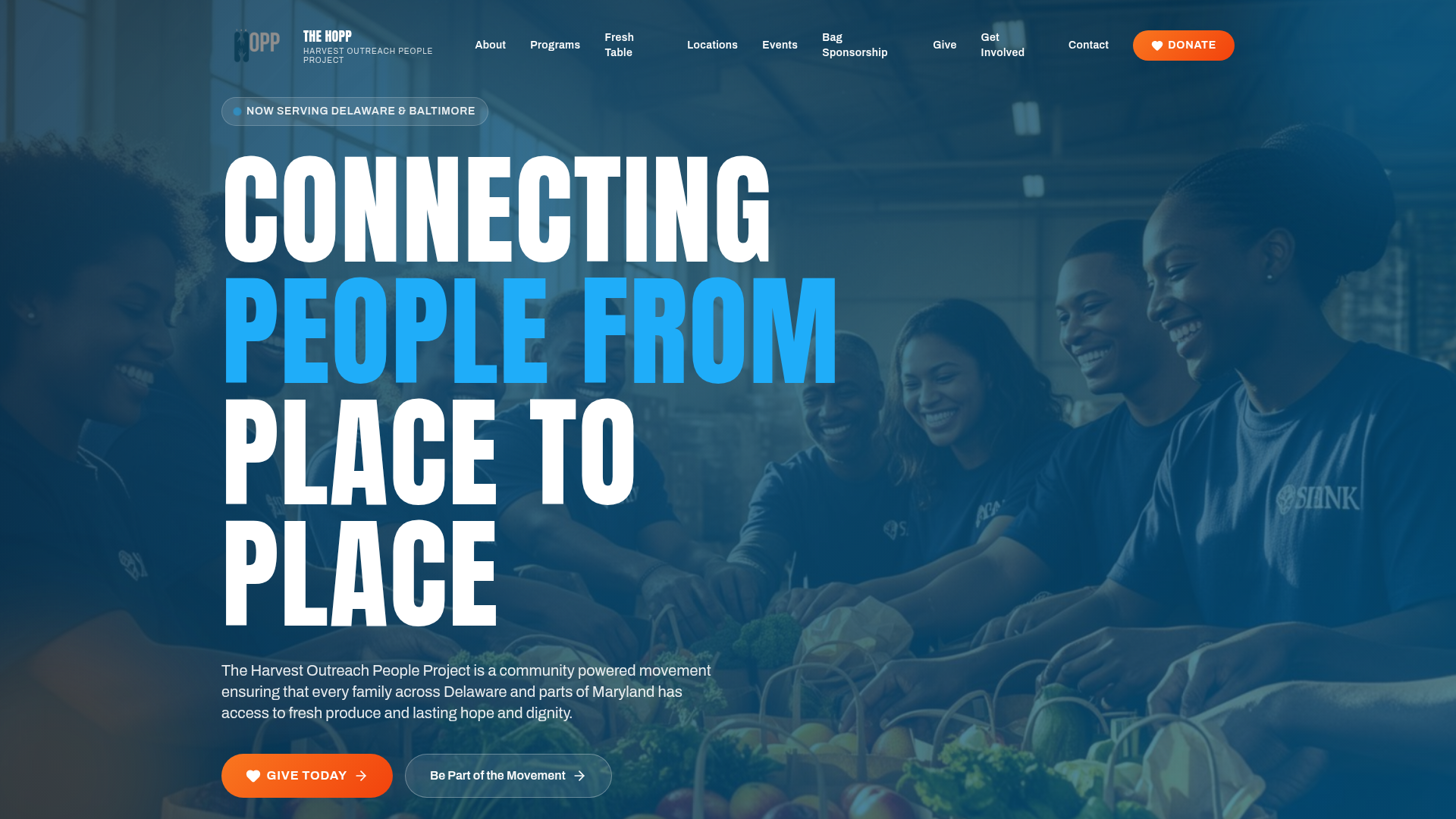 The HOPP website preview